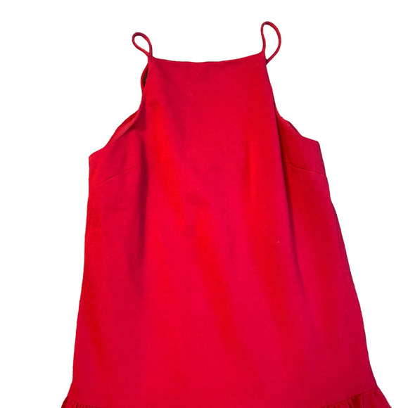 ASOS Red Ruffle Hem Mini Dress Size 4 - Picture 4 of 7